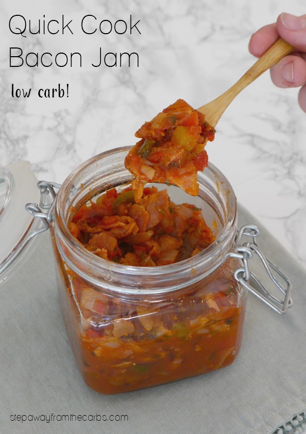 Quick Cook Bacon Jam - an easy low carb and keto condiment recipe! With video tutorial.