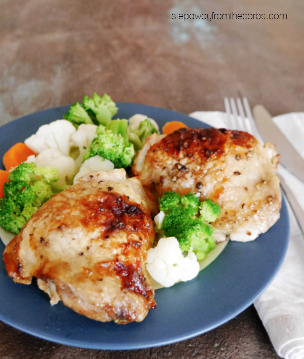 Baked Balsamic Chicken Thighs - a low carb and keto friendly recipe