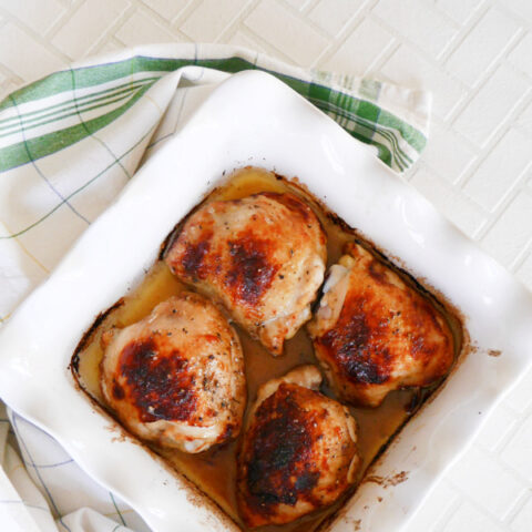 Baked Balsamic Chicken Thighs