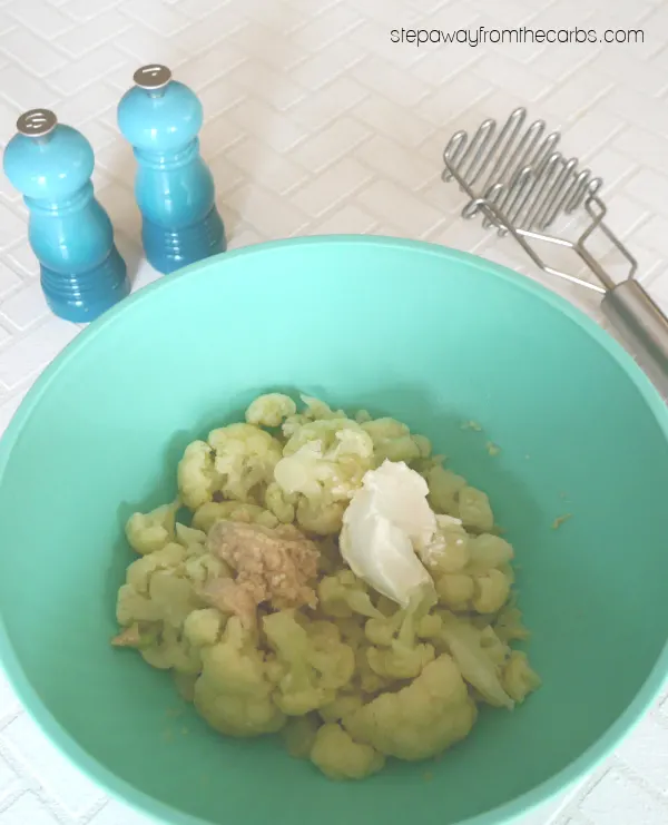 Horseradish Cauliflower Mash - a low carb and keto side dish recipe