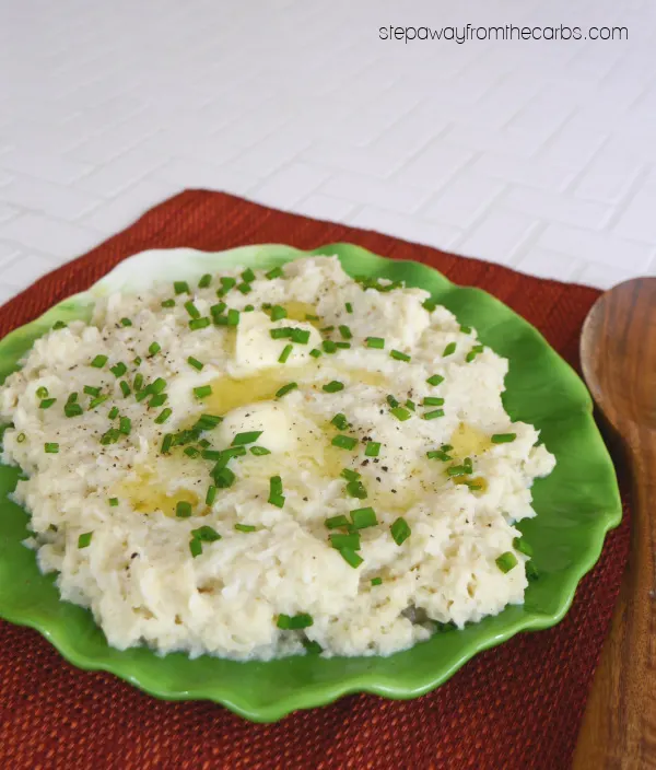 Horseradish Cauliflower Mash - a low carb and keto side dish recipe