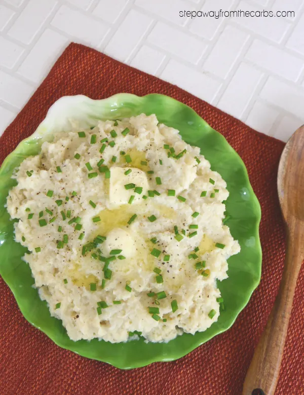 Horseradish Cauliflower Mash - a low carb and keto side dish recipe