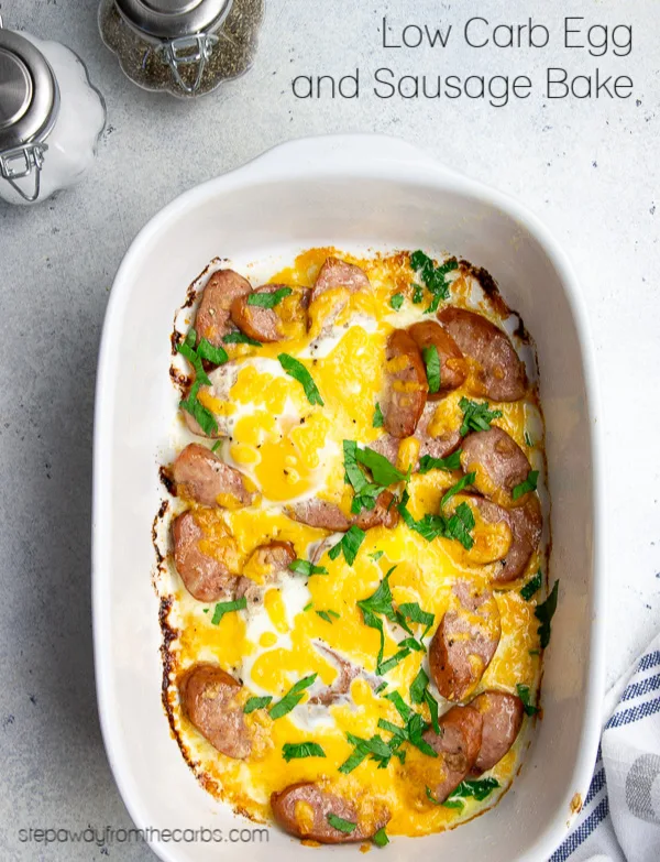 Low Carb Egg and Sausage Bake - a filling meal for any time of the day! Low Carb Egg and Sausage Bake - a filling meal for any time of the day!