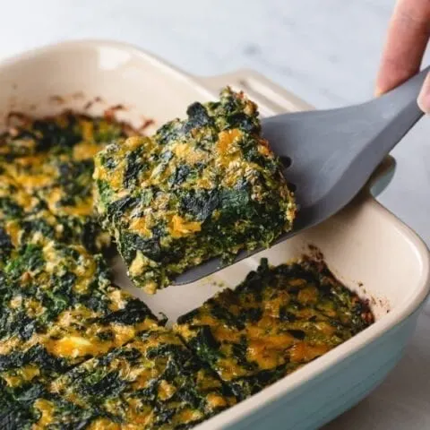 Low Carb Spinach and Cheese Squares