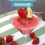 Low Carb Strawberry Daiquiri - a fruity and refreshing sugar-free cocktail