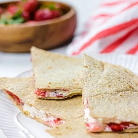 Low Carb Strawberry Quesadilla