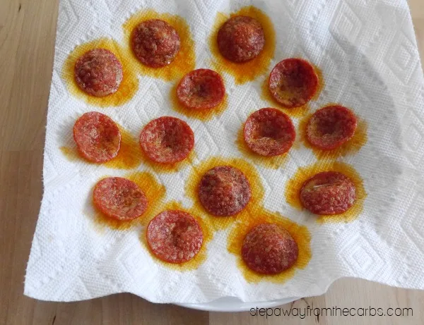 Microwave Pepperoni Chips - super easy low carb snack