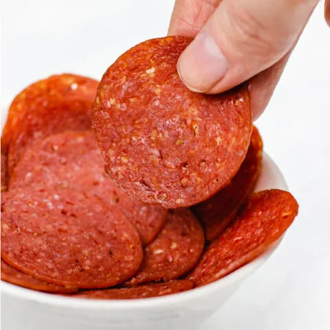 Microwave Pepperoni Chips