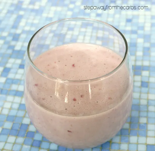 Blueberry Protein Power Smoothie - low carb recipe for a snack or breakfast!