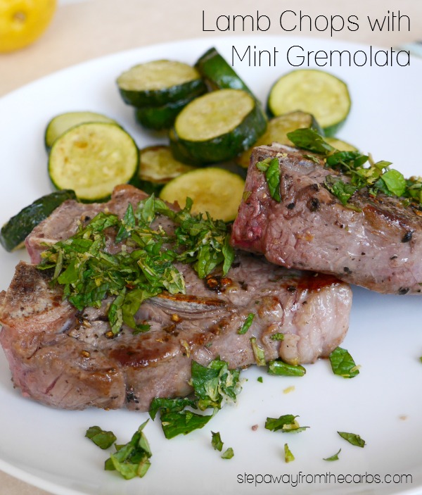 Lamb Chops with Mint Gremolata - low carb recipe