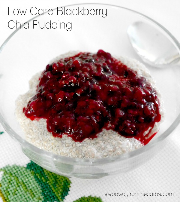 Low Carb Blackberry Chia Pudding - sugar free breakfast or dessert recipe