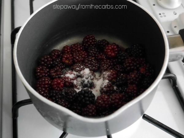 Low Carb Blackberry Chia Pudding - sugar free breakfast or dessert recipe