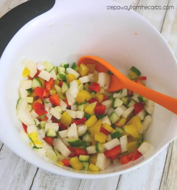 Jicama Salad - a light and refreshing low carb side dish