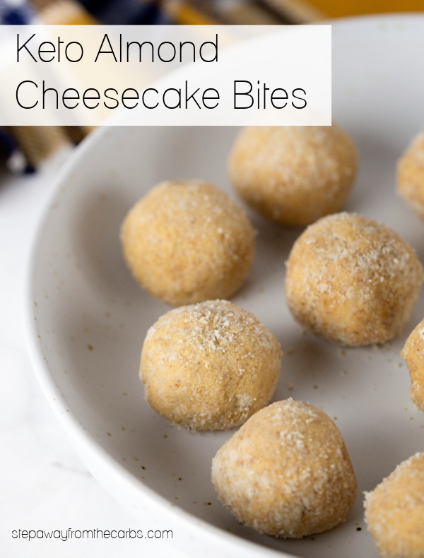 Keto Almond Cheesecake Bites - low carb treats that only need four ingredients!