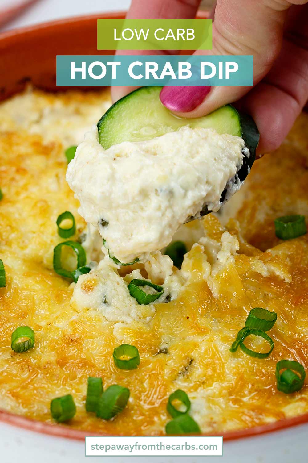 Low Carb Hot Crab Dip - rich, creamy and indulgent! LCHF and keto recipe with video tutorial.