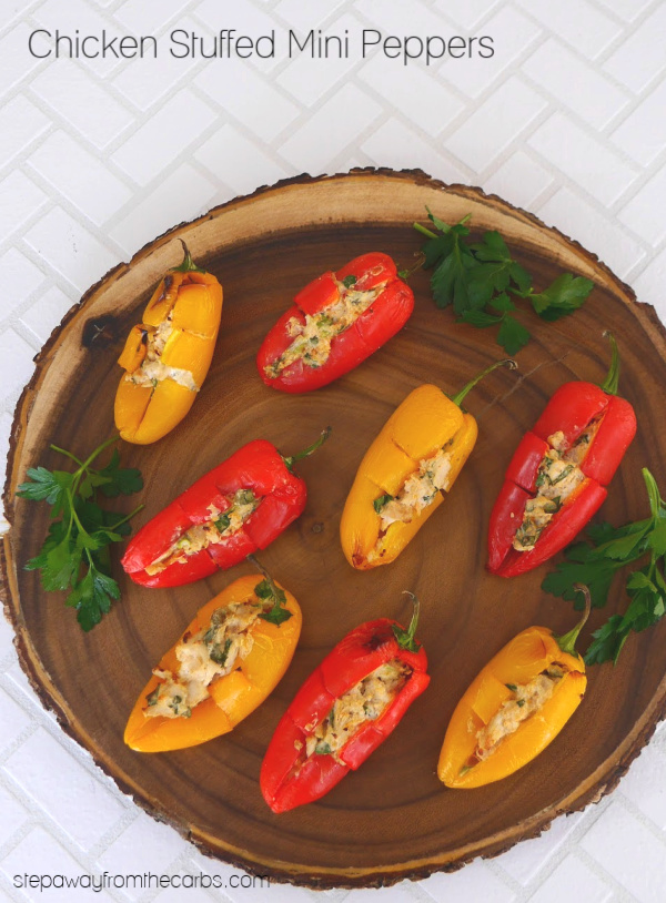 Chicken Stuffed Mini Peppers - a low carb and keto appetizer or party food recipe