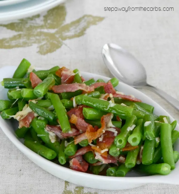 Green Beans with Bacon - a tasty low carb side dish recipe