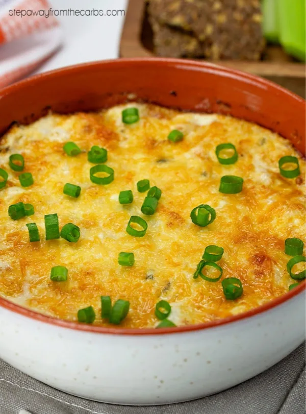 Low Carb Hot Crab Dip - rich, creamy and indulgent! LCHF and keto recipe with video tutorial.