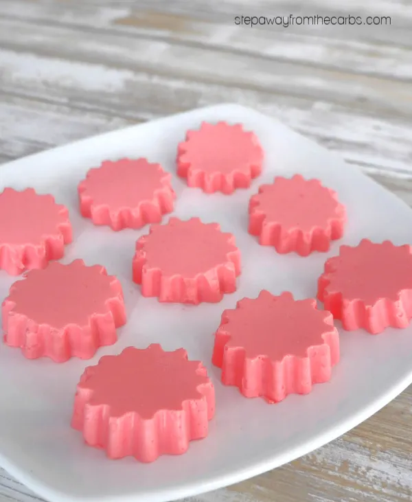 Yogurt Jello Bites - a low carb and sugar free snack recipe, made from just two ingredients!