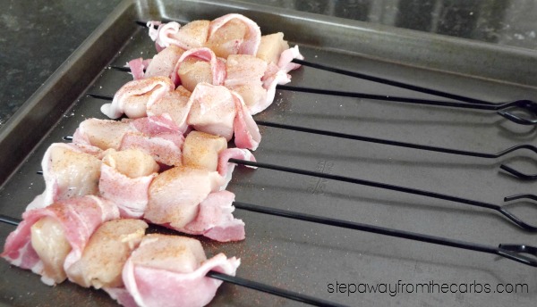 Chicken and Bacon Skewers - low carb tasty grilling idea