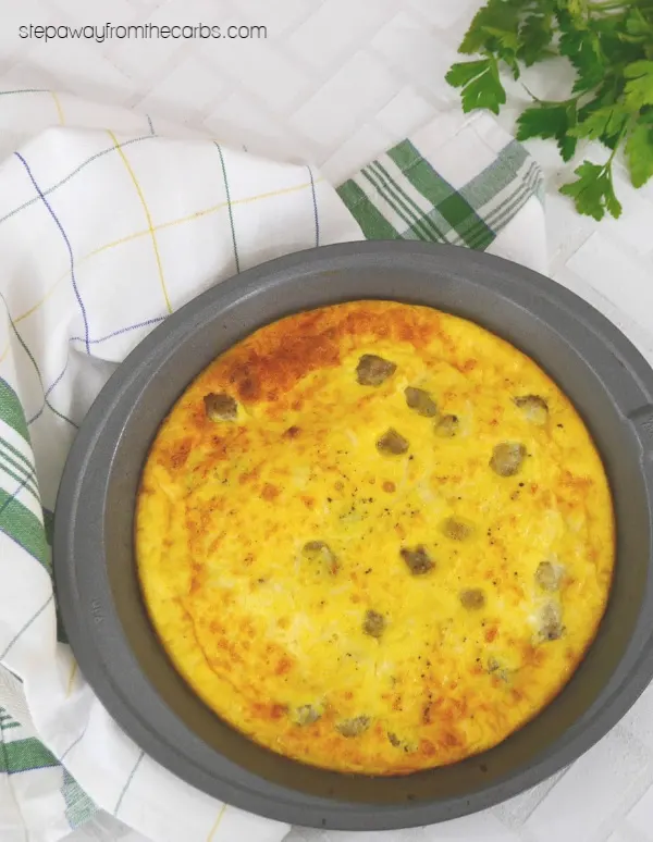 Crustless Quiche with Sausage - low carb, gluten free, and keto recipe
