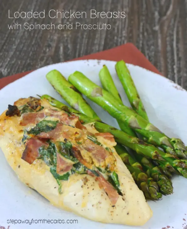 Loaded Chicken Breasts with Spinach and Prosciutto - a delicious low carb and keto recipe Loaded Chicken Breasts with Spinach and Prosciutto - a delicious low carb and keto recipe