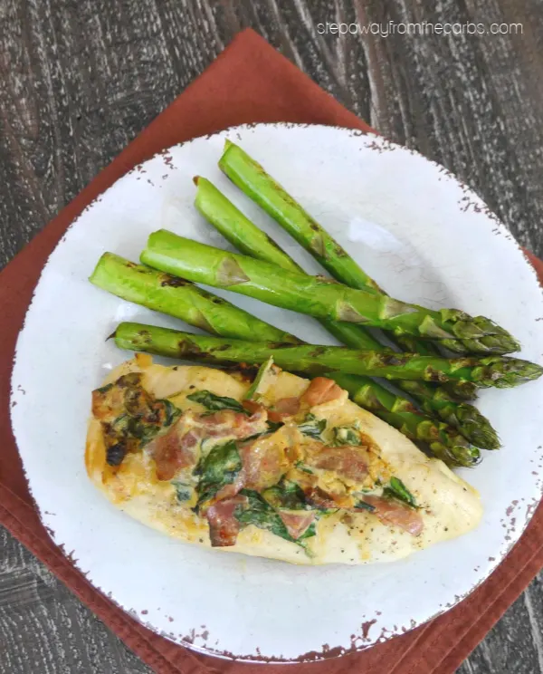 Loaded Chicken Breasts with Spinach and Prosciutto - a delicious low carb and keto recipe