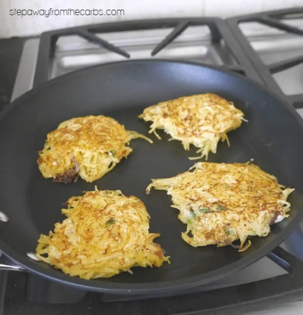 Spaghetti Squash Fritters - a delicious low carb side dish recipe