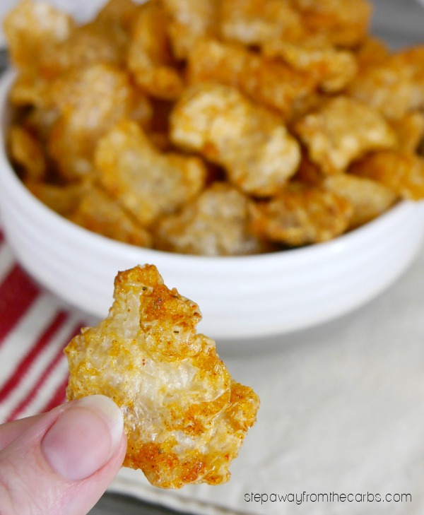 BBQ Pork Rinds - a zero carb tasty snack! Keto, sugar free, and LCHF recipe. 