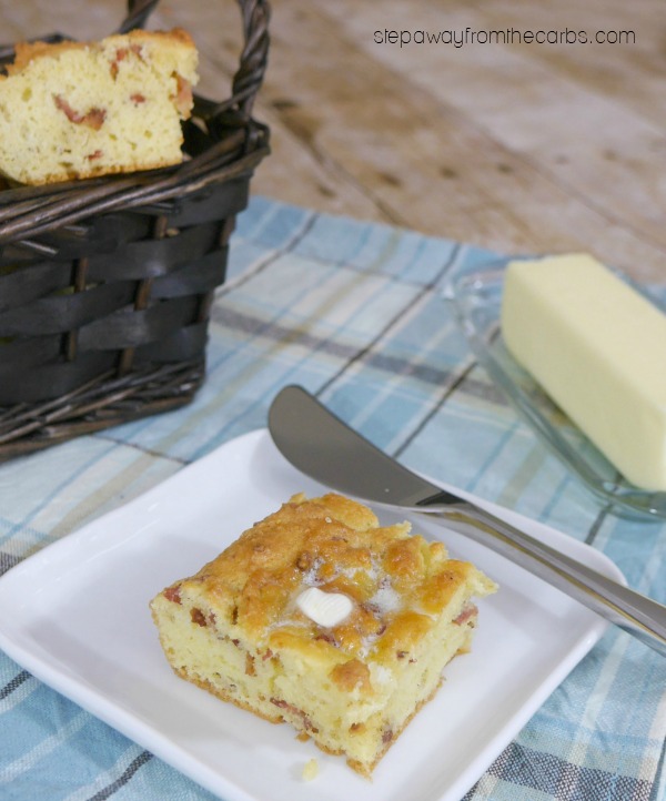 Low Carb Cornbread with Bacon - a low carb alternative to the traditional recipe