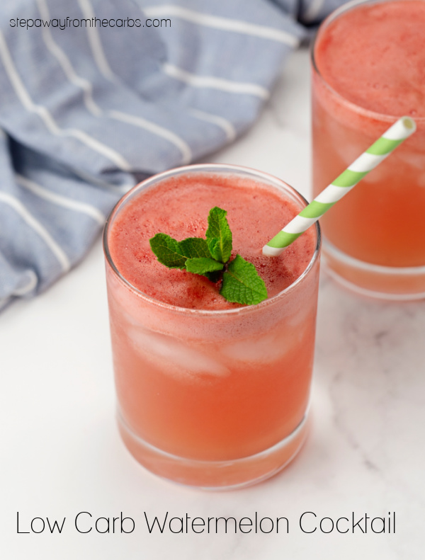 Low Carb Watermelon Cocktail - super refreshing sugar-free recipe with video tutorial