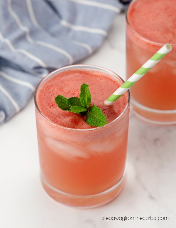 Low Carb Watermelon Cocktail - super refreshing sugar-free recipe with video tutorial