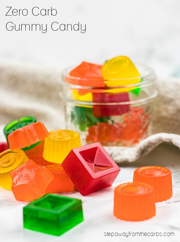 Zero Carb Gummy Candy - a sugar free and keto friendly treat with recipe video!