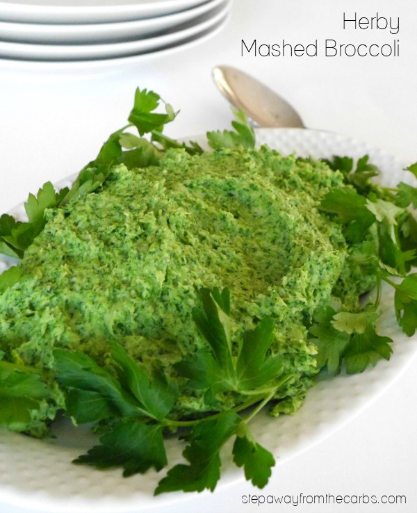 Herby Mashed Broccoli - an easy low carb side dish recipe