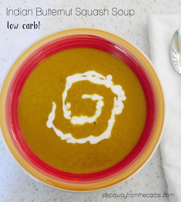 Indian Butternut Squash Soup - low carb and dairy free recipe