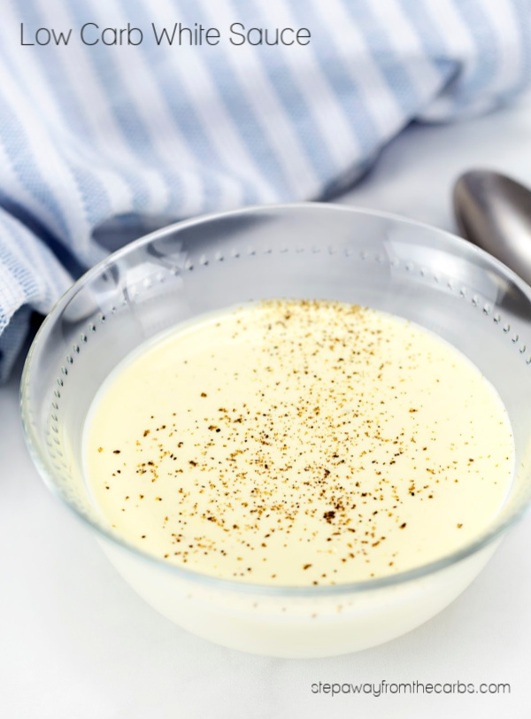Low Carb White Sauce - just three ingredients! Keto and LCHF recipe with video tutorial.