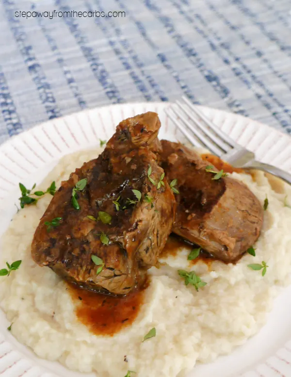 Low Carb Boneless Short Ribs - prepared in the slow cooker or Instant Pot