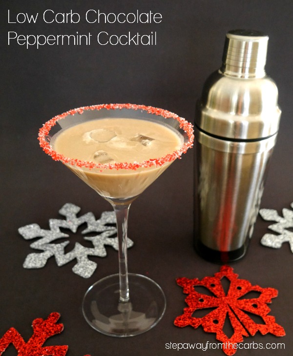Low Carb Chocolate Peppermint Cocktail - sugar free recipe for the holidays!