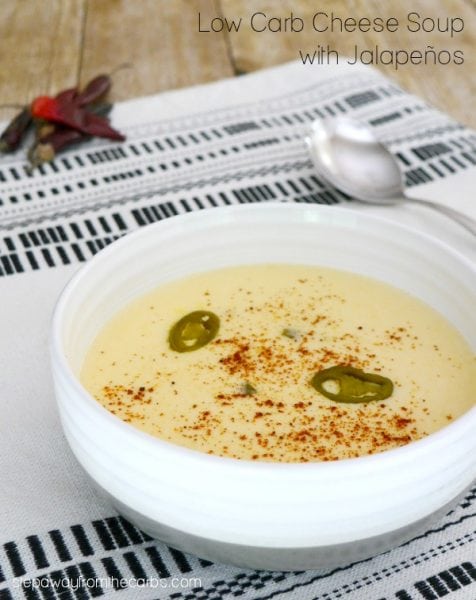 Low Carb Cheese Soup with Jalapeños - LCHF and gluten free recipe