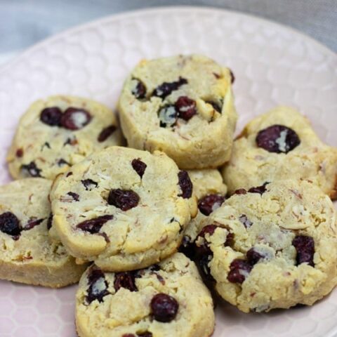 Low Carb Cranberry Almond Cookies