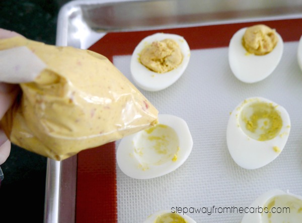 Huevos Rancheros Deviled Eggs - a low carb party food or snack!