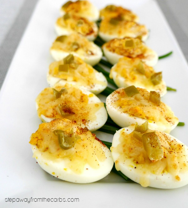 Huevos Rancheros Deviled Eggs - a low carb party food or snack!