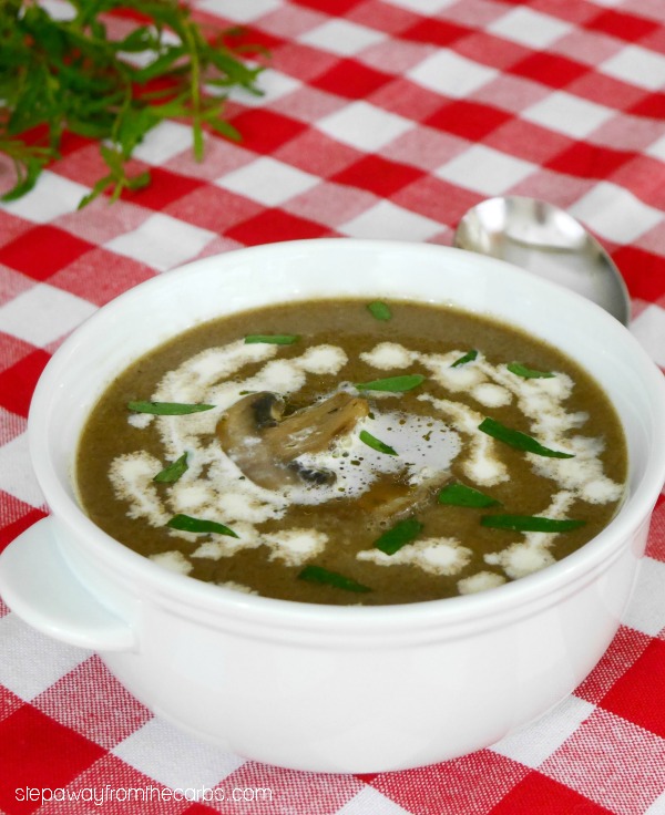 Low Carb Mushroom Soup with Tarragon - an earthy soup that is perfect for the winter!