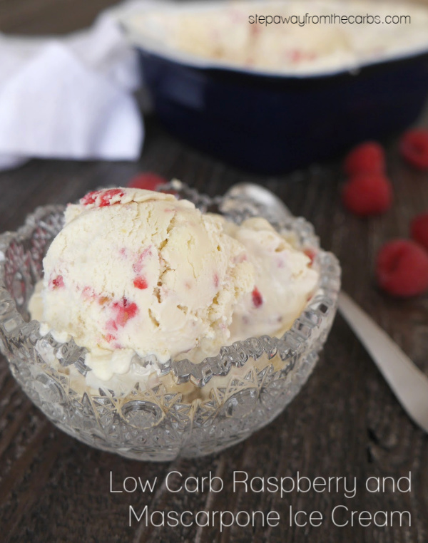 Low Carb Raspberry and Mascarpone Ice Cream