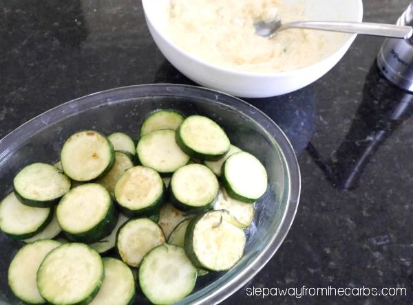 Low Carb Zucchini Bake - easy recipe that is perfect for a vegetarian side dish 