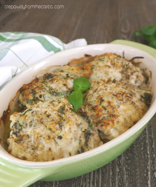 Italian Baked Chicken Thighs - a tasty and flavorful dish! Low carb and keto recipe.