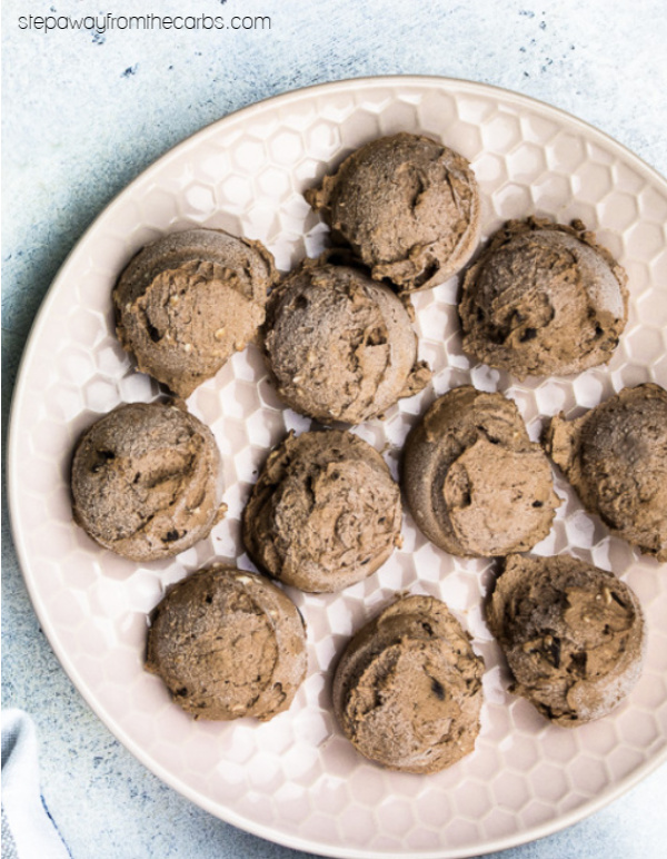 Low Carb Frozen Chocolate Chip Balls - a wonderful sweet treat! Sugar free, keto, and LCHF recipe with video tutorial! 