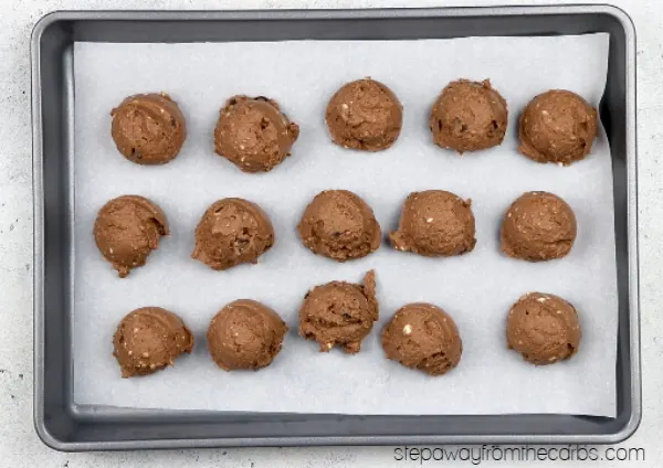 Low Carb Frozen Chocolate Chip Balls - a wonderful sweet treat! Sugar free, keto, and LCHF recipe with video tutorial! 
