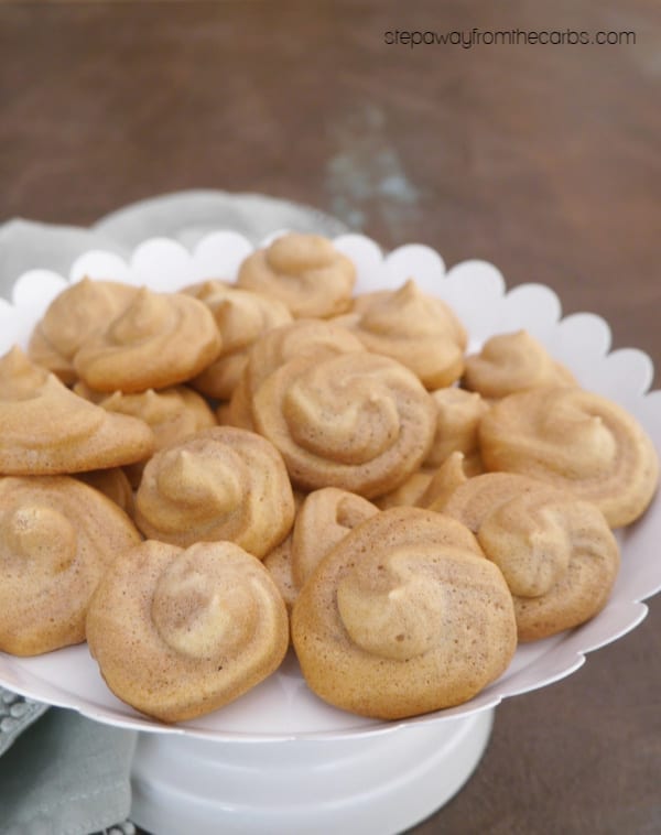 Low Carb Meringues with Cocoa Swirl