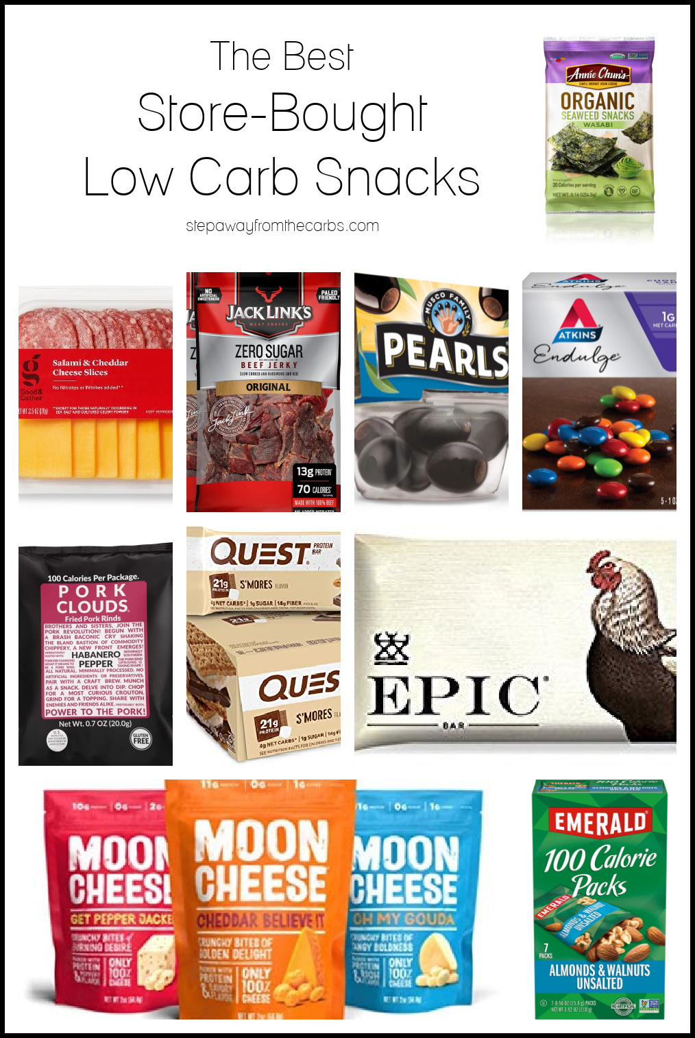 The Best Store-Bought Low Carb Snacks - all keto-friendly and sugar free!